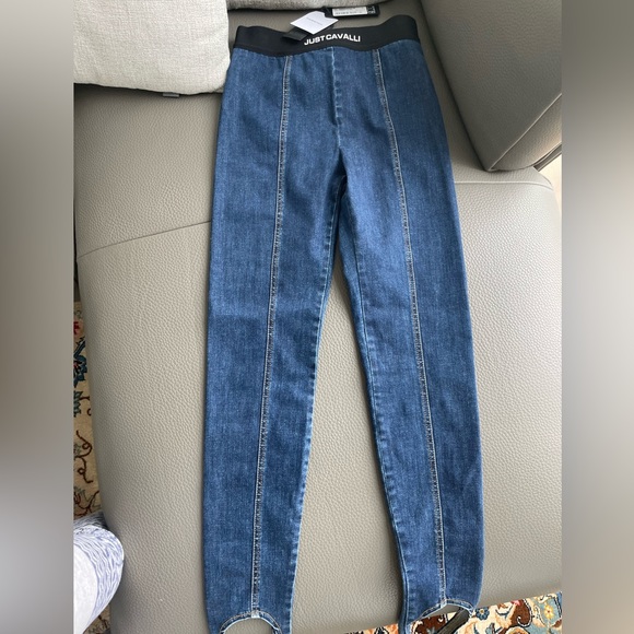 Just Cavelli logo waistband denim leggings - Picture 5 of 7